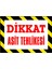 İzmir Serifgari Dikkat Asit Tehlikesi Galvaniz Uyarı Levhası 17,5 x 25 cm 1