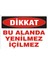 İzmir Serifgari Dikkat Bu Alanda Yenilmez İçilmez (Kendinden Yapışkanlı Etiket) 17,5 x 25 cm 1