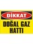 İzmir Serifgari Dikkat Doğal Gaz Hattı Galvaniz Uyarı Levhası 17,5 x 25 cm 1