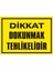 İzmir Serifgari Dikkat Dokunmak Tehlikelidir (Kendinden Yapışkanlı Etiket) 17,5 x 25 cm 1