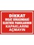 İzmir Serifgari Dikkat Irgat Binasındaki Elektrik Panolarının Kapaklarını Açmayın Galvaniz Uyarı Levhası 17,5 x 25 cm 1