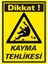 İzmir Serifgari Dikkat Kayma Tehlikesi 2.6 mm PVC Uyarı Levhası 17,5 x 25 cm 1