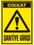 İzmir Serifgari Dikkat Şantiye Girişi Galvaniz Uyarı Levhası 17,5 x 25 cm 1