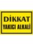 İzmir Serifgari Dikkat Yakıcı Alkali 2.6 mm PVC Uyarı Levhası 17,5 x 25 cm 1