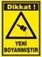 İzmir Serifgari Dikkat Yeni Boyanmıştır 2.6 mm PVC Uyarı Levhası 17,5 x 25 cm 1