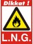 İzmir Serifgari Dikkat Zehirli Gaz (Kendinden Yapışkanlı Etiket) 17,5 x 25 cm 1