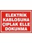 İzmir Serifgari Elektrik Kablosuna Çıplak Elle Dokunma Galvaniz Uyarı Levhası 17,5 x 25 cm 1
