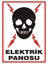 İzmir Serifgari Elektrik Panosu Galvaniz Uyarı Levhası 17,5 x 25 cm 1