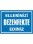 İzmir Serifgari Ellerinizi Dezenfekte Ediniz (Yazı) (Kendinden Yapışkanlı Etiket) 17,5 x 25 cm 1