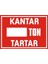 İzmir Serifgari Kantar.... Ton Tartar Galvaniz Uyarı Levhası 17,5 x 25 cm 1