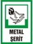 İzmir Serifgari Metal Şerit Galvaniz Uyarı Levhası 17,5 x 25 cm 1