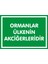 İzmir Serifgari Ormanlar Ülkenin Akciğerleridir 2.6 mm PVC Uyarı Levhası 17,5 x 25 cm 1