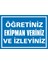 İzmir Serifgari Öğretiniz Ekipman Veriniz Ve İzleyiniz (Kendinden Yapışkanlı Etiket) 17,5 x 25 cm 1
