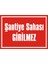 İzmir Serifgari Şantiye Sahası Girilmez 2.6 mm PVC Uyarı Levhası 17,5 x 25 cm 1