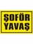 İzmir Serifgari Şoför Yavaş 2.6 mm PVC Uyarı Levhası 17,5 x 25 cm 1