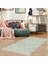 Geometrik Desenli Dijital Baskı Yıkanabilir Kaymaz Taban Modern Kilim Desen Salon Halı (Bej) 1
