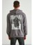Baskılı Kapüşonlu Sweatshirt Plague Doctor 1