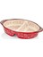 Camilla Oval 2 Bölmeli Fırın Kabı Kırmızı 30X18CM 1