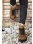 Süet Taba Siyah Erkek Sneaker 0012360 4