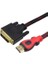 HD4115 Örgülü Çift Taraflı (24+1 Pin) Dvı-I To HDMI Kablo - 1.8m 1