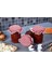 Caka Home 3'lü Kumaş Kavanoz Kapağı Ekose Desen Kırmızı 1