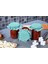 Caka Home 3'lü Kumaş Kavanoz Kapağı Ekose Desen Yeşil 1