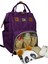 Roma Baby Bag Anne Bebek Bakım Sırt Çantası -Mor 4