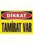 Dikkat Tamirat Var Galvaniz Uyarı Levhası 17,5 x 25 cm 1