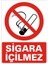 Sigara İçilmez 2.6 mm PVC Uyarı Levhası 17,5 x 25 cm 1