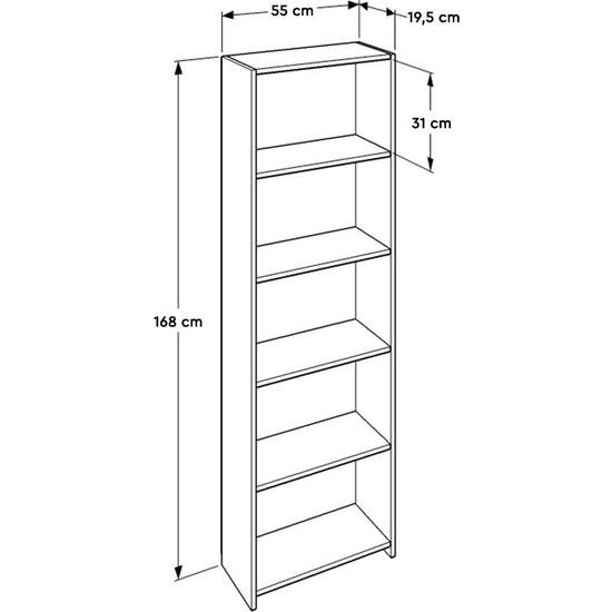 Adore Mobilya 5 Raflı Kitaplık Beyaz Fiyatı Taksit Adore Mobilya 5 Raflı Kitaplık Beyaz Fiyatı Taksit