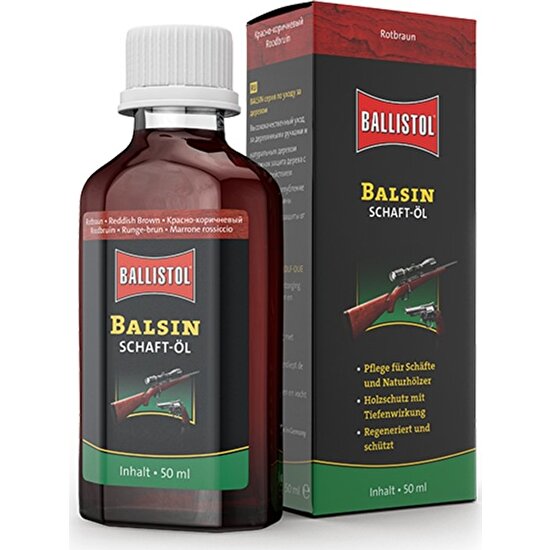 Ballistol Balsin Şaftol Kırmızı Kahve Kundak Yağı 50 ml
