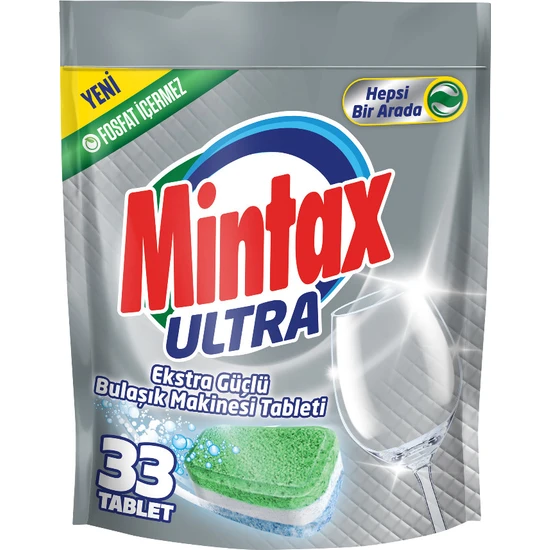 Mintax Ultra Bulaşık Makinesi Tableti 33'lü