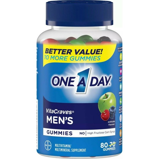 Bayer One A Day Men's Vitacraves Multivitamin 80 Adet Fiyatı