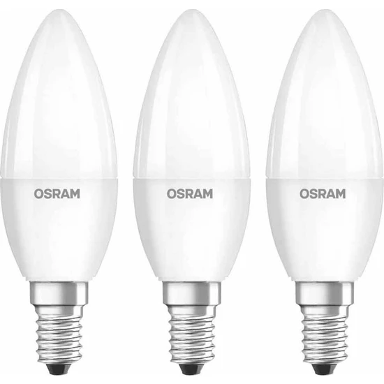 Osram LED Value 5W 470 Lümen E14 Mum Beyaz Işık Ampul 3 Lü Paket