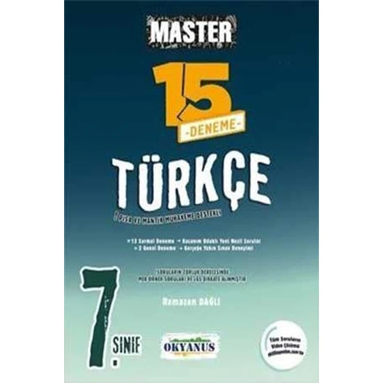 Okyanus Yayınları 7. Sınıf Master 15 Türkçe Denemesi
