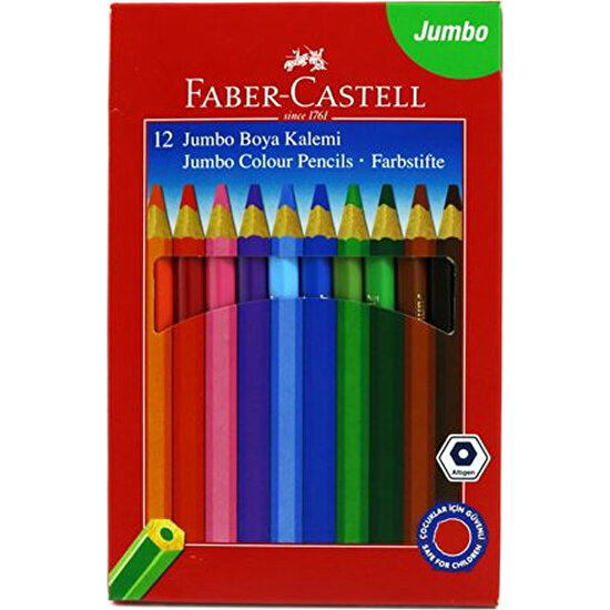 Faber-Castell 12 Renk Jumbo Kuru Boya