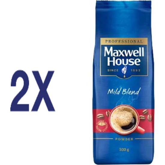 Jacobs Maxwell House Mild Blend Çözünebilir Kahve 500 gr 2'li Paket