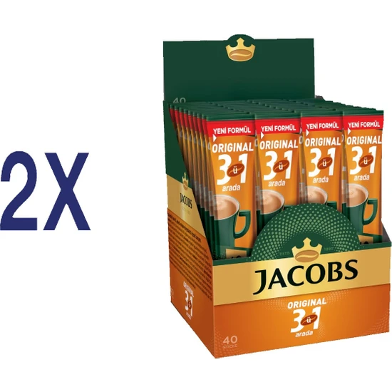 Jacobs 3 Ü 1 Arada 40 Lı x 2 Paket