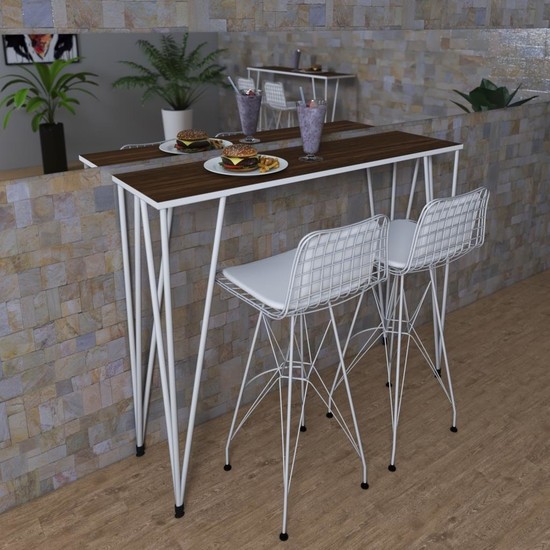 Knsz Bar Masa Sandalye Takımı Zel Cvzbyz 100*040 Sm 2 Fiyatı