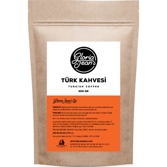 Gloria Jean�s Coffees Türk Kahvesi 500 gr Fiyatı
