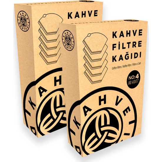 Kahve Dünyası 2'li Paket Filtre Kahve Kağıdı (80 Adet) - Türkiye Üretimi, Nötr Tat, French Press ve Filtre Makineleri için Uygun