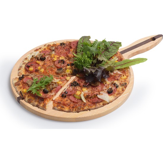 Ara Dekor Pizza Sunum Kesme Tahtası Ahşap Dişbudak Wenge Fiyatı