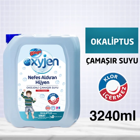 Bingo Oksijen Çamaşır Suyu Okaliptus 3;24 L