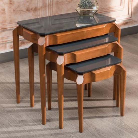 Domino Mobilya Bakü Zigon Sehpa Antrasit Ceviz Fiyatı