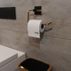 Bino Gold Paslanmaz Çelik Wc Kağıtlık, Tuvalet Kağıtlığı, Tuvalet Kağıdı Askısı,yapışkanlı Tasarım