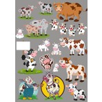 Reysa Tasarım Inek Sticker Set-4 27 Parça Telefon, Tablet, Defter, Laptop Sticker