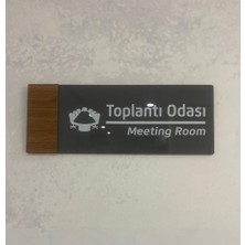 Dekokonsept Wooden Serisi (Toplantı Odası ) Ofis Oda Kapı İsimliği Yönlendirme Tabelası