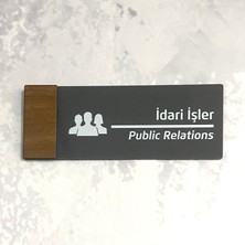 Dekokonsept Wooden Serisi (Idari Işler) Ofis Oda Kapı İsimliği Yönlendirme Tabelası