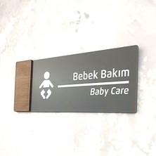 Dekokonsept Wooden Serisi (Bebek Bakım ) Ofis Oda Kapı İsimliği Yönlendirme Tabelası