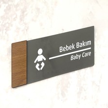 Dekokonsept Wooden Serisi (Bebek Bakım ) Ofis Oda Kapı İsimliği Yönlendirme Tabelası